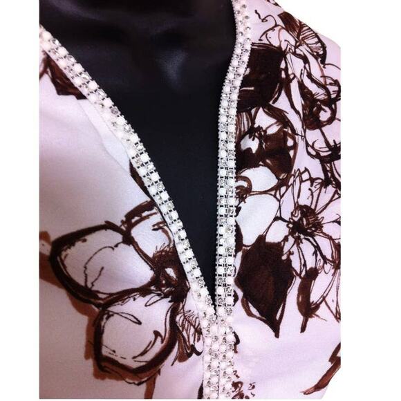 Vintage 1970s Disco Outfit, Vintage Lane Bryant Floral Overdress Size Medium - Picture 3 of 5